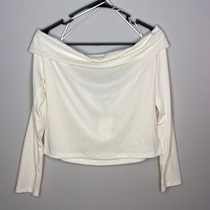 Off the Shoulder Cream Top